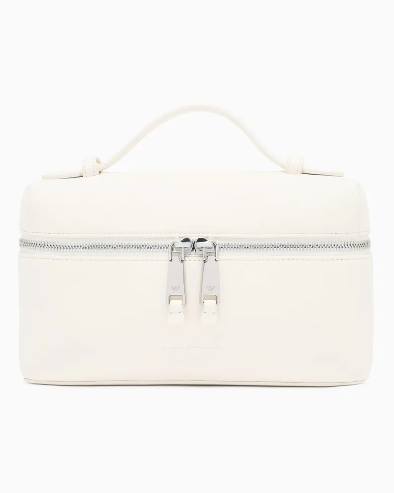 Emporio Armani Vanity case a tracolla in nappa Bianco