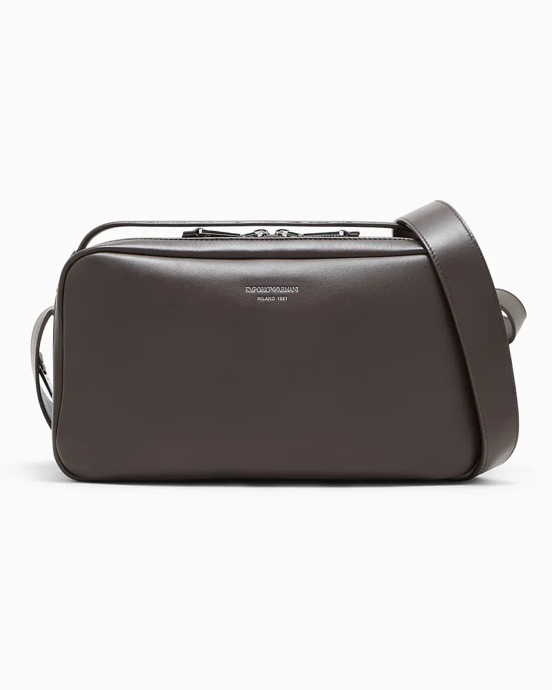 Emporio Armani Bauletto con tracolla in nappa Marrone