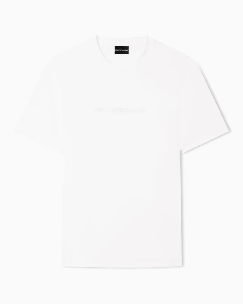 Emporio Armani T-shirt Essential in jersey di cotone pima slim fit Bianco