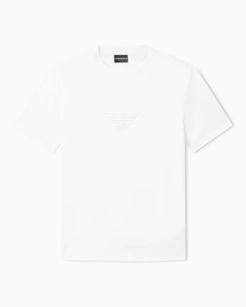 Emporio Armani T-shirt Essential in jersey di cotone pima slim fit Bianco