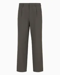 Emporio Armani OFFICIAL STORE Pantaloni Chino In Tessuto Seersucker Tecnico Militare