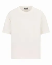 Emporio Armani OFFICIAL STORE T-shirt In Seersucker Tecnico Super Leggero Bianco