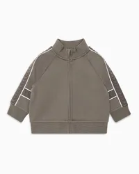 Emporio Armani OFFICIAL STORE Felpa Full Zip In Double Jersey Con Tape Logo Militare