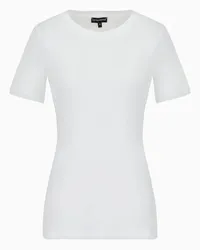 Emporio Armani OFFICIAL STORE T-shirt Girocollo In Jersey Pima Bianco