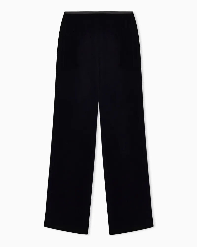 Emporio Armani Pantaloni palazzo in velluto Nero