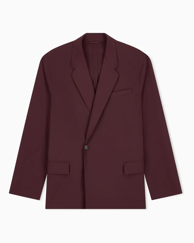 Emporio Armani Blazer regular fit in tessuto stretch Bordeaux
