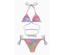 OFFICIAL STORE Bikini Con Triangolo Imbottito Stampa All Over  Sustainability Values Capsule Collection