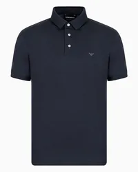 Emporio Armani OFFICIAL STORE Polo In Jersey Misto Lyocell Asv Blu