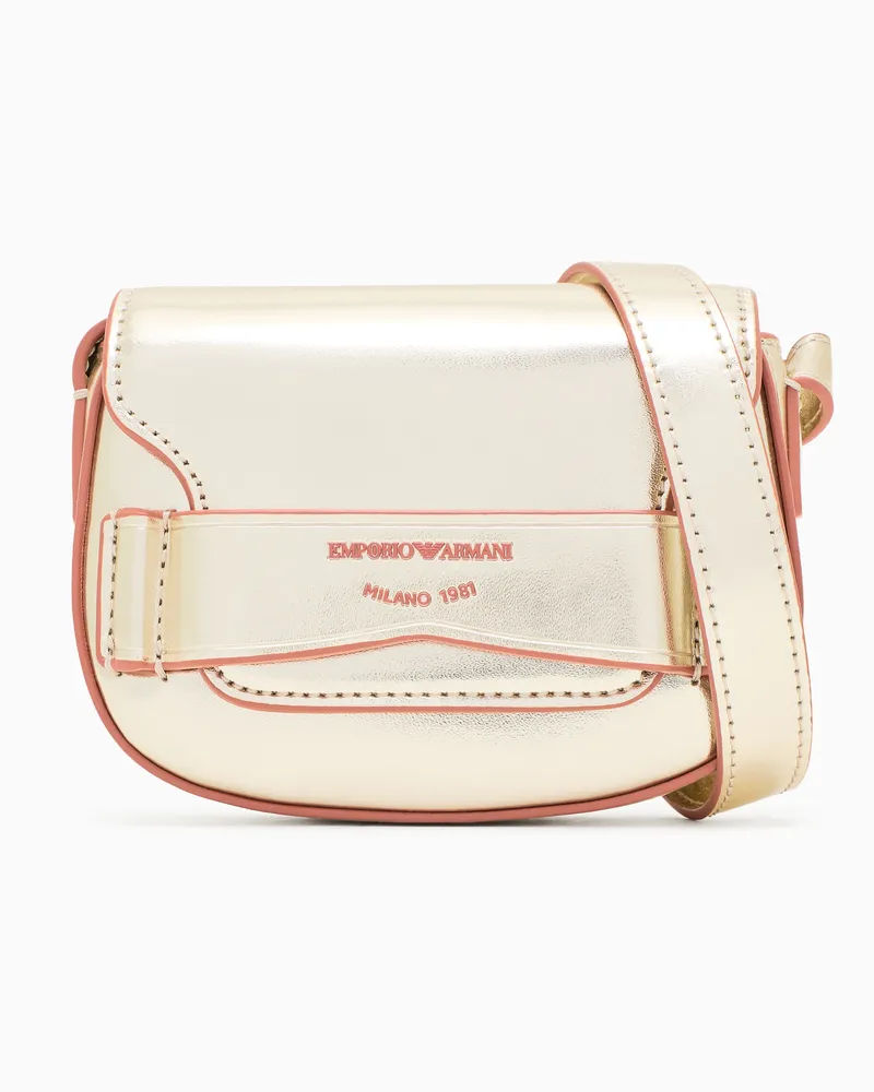 Emporio Armani Borsa a tracolla finish spalmato Oro