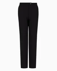 Emporio Armani OFFICIAL STORE Pantaloni Chino In Tecno Sablé Stretch Nero