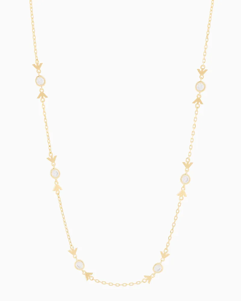 Emporio Armani Collana a catenina in argento sterling tonalità oro Multicolore