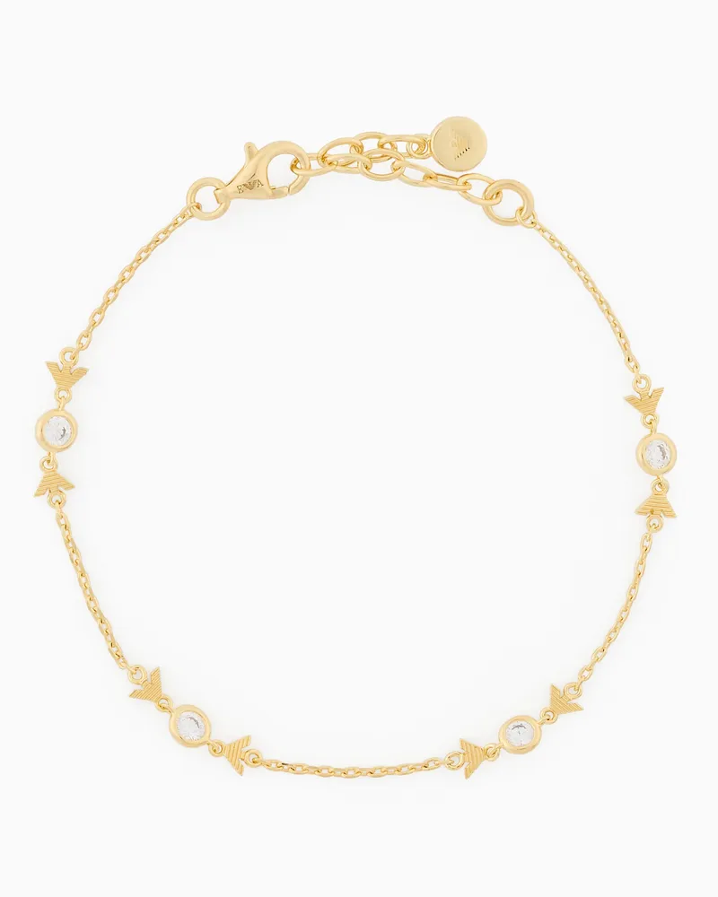 Emporio Armani Bracciale a catenina in argento sterling tonalità oro Multicolore