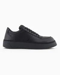 Emporio Armani OFFICIAL STORE Sneakers Con Dettagli In Pelle Nero