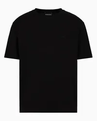 Emporio Armani OFFICIAL STORE T-shirt In Jersey Jacquard Nero