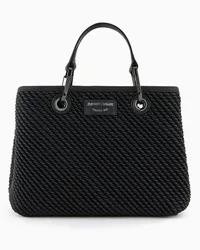 Emporio Armani OFFICIAL STORE Shopper Piccola Myea Effetto Nappa Goffrata Nero