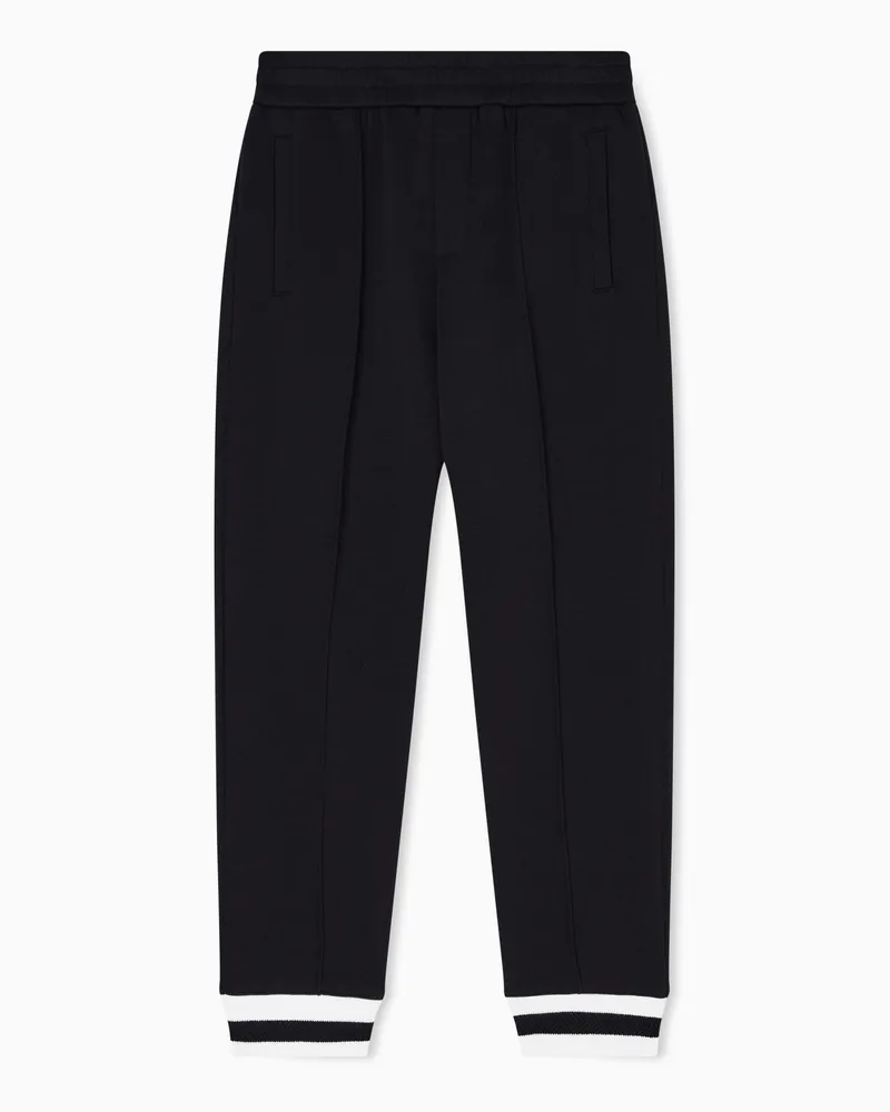 Emporio Armani Pantaloni jogger comfort fit in double jersey Lunar New Year Blu