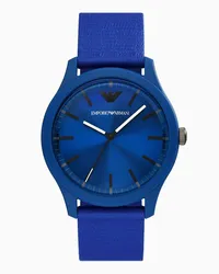 Emporio Armani OFFICIAL STORE Orologio Blu A Tre Lancette #tide Ocean Material Blu