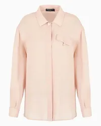 Emporio Armani OFFICIAL STORE Camicia In Doppia Georgette Di Seta Icon Rosa