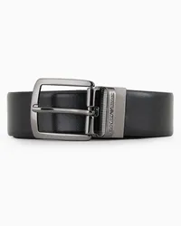 Emporio Armani OFFICIAL STORE Cintura Reversibile In Pelle Nero