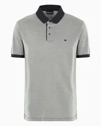 Emporio Armani OFFICIAL STORE Polo In Jersey Rigato Misto Lyocell Asv Bianco