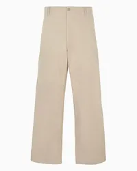 Emporio Armani OFFICIAL STORE Pantaloni Chino In Gabardina Organica Asv Beige