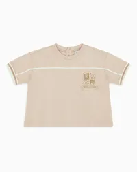 Emporio Armani OFFICIAL STORE T-shirt In Jersey Con Patch Stemma Logo Ea Asv Beige