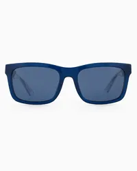 Emporio Armani OFFICIAL STORE Occhiali Da Sole Da Uomo Forma Rettangolare Asian Fit Blu