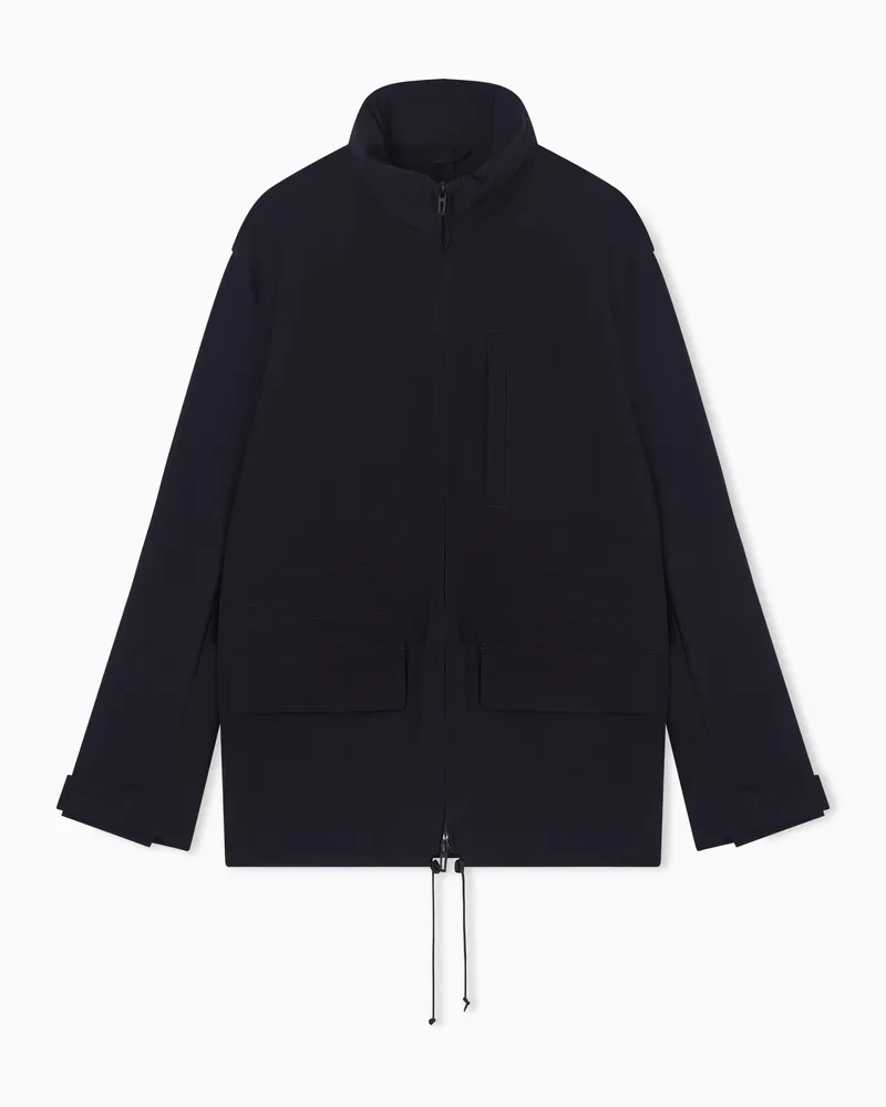 Emporio Armani Blouson full zip in nylon Travel Essential Blu