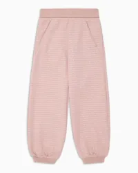 Emporio Armani OFFICIAL STORE Pantaloni Jogger Comfort Fit In Jersey Con Logo Lettering All Over Rosa