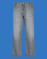 Emporio Armani OFFICIAL STORE Jeans In Denim Effetto Vintage Con Stampa Capsule Black Blue Asv Nero