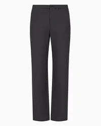 Emporio Armani OFFICIAL STORE Pantaloni Con Vita Arricciata In Seersucker Tecnico Super Leggero Grigio