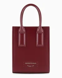 Emporio Armani OFFICIAL STORE Mini Bag Con Tracolla Finish Spazzolato Rosso