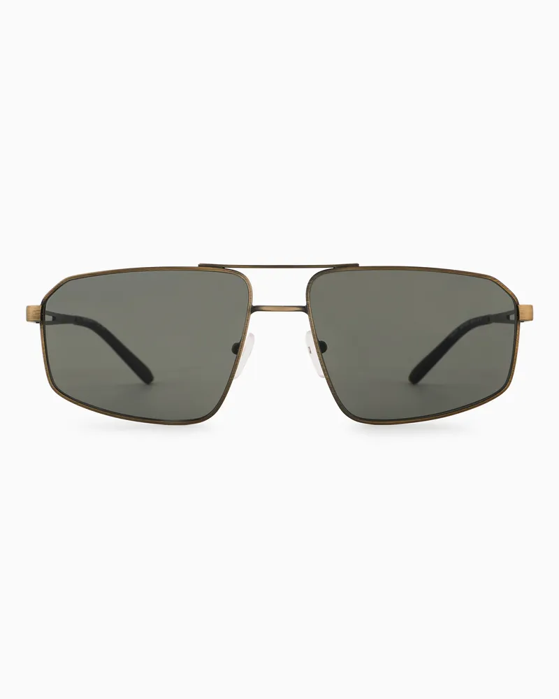 Emporio Armani Occhiali da sole da uomo forma pilot Oro