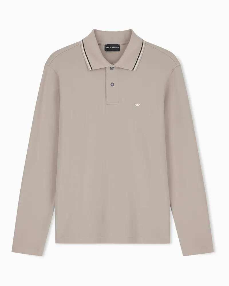 Emporio Armani Polo in jersey stretch Grigio