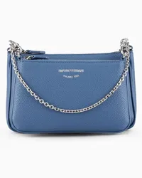 Emporio Armani OFFICIAL STORE Mini Bag Doppia A Tracolla Stampa Cervo Blu