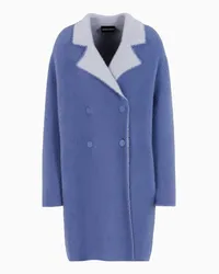 Emporio Armani OFFICIAL STORE Cappotto Doppiopetto Reversibile In Tessuto Effetto Mohair Viola