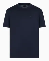 Emporio Armani OFFICIAL STORE T-shirt In Jersey Misto Lyocell Travel Essential Blu