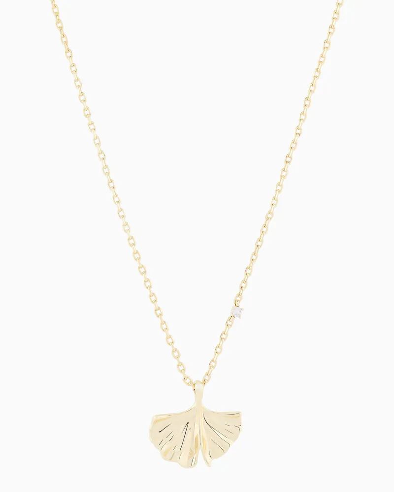 Emporio Armani Collana con ciondolo in ottone color oro Multicolore
