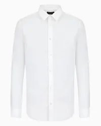 Emporio Armani OFFICIAL STORE Camicia In Misto Nylon Stretch Bianco