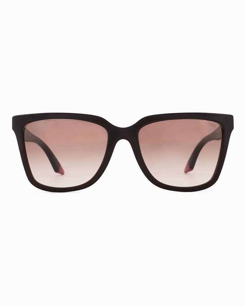 Emporio Armani Occhiali da sole da donna forma irregolare Bordeaux