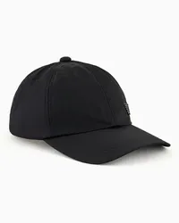 Emporio Armani OFFICIAL STORE Cappello Da Baseball In Nylon Con Placchetta Aquila Nero