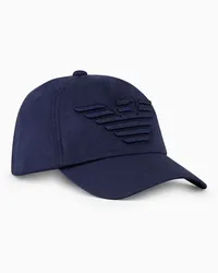 Emporio Armani OFFICIAL STORE Cappello Da Baseball Con Maxi Aquila Ricamata Blu