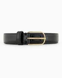 Emporio Armani OFFICIAL STORE Cintura In Pelle Verniciata Nero