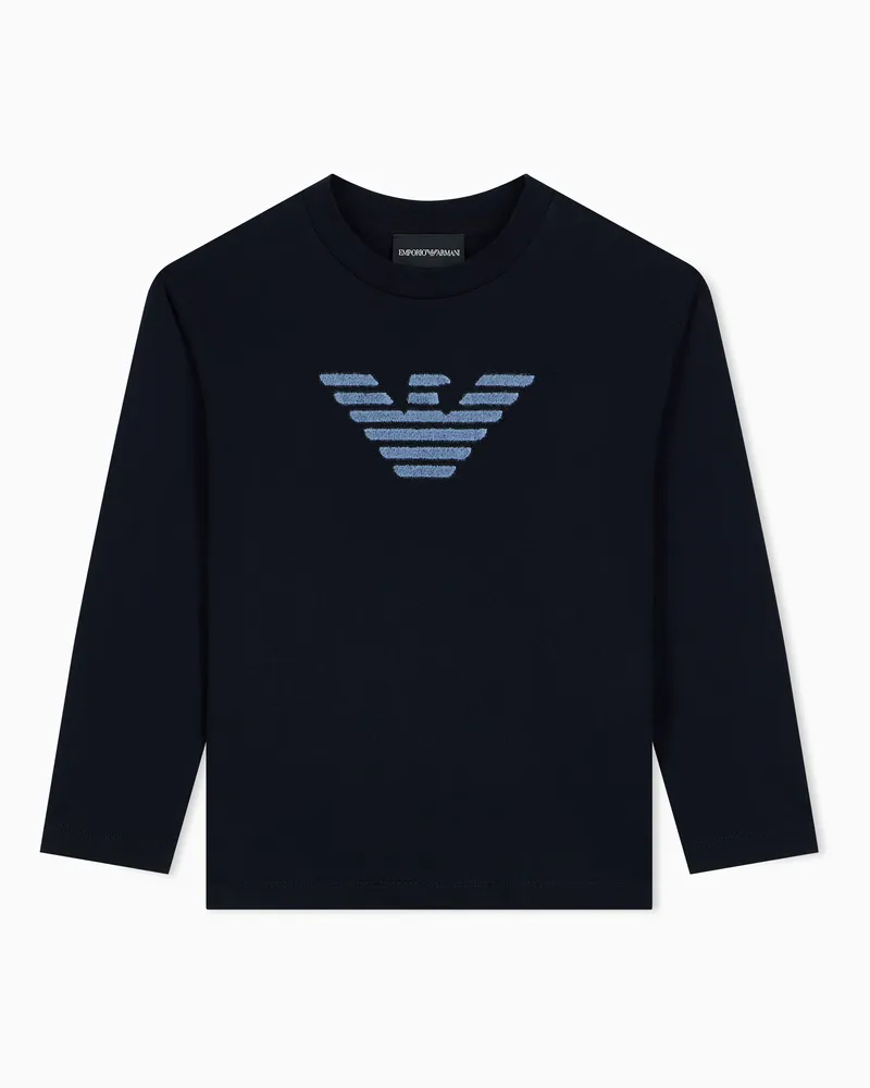 Emporio Armani T-shirt regular fit in jersey di cotone Blu
