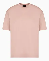 Emporio Armani OFFICIAL STORE T-shirt Loose Fit In Jersey Misto Lyocell Asv Rosa