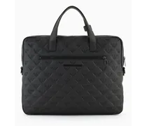OFFICIAL STORE Borsa Business In Pelle Embossed Eagle All Over