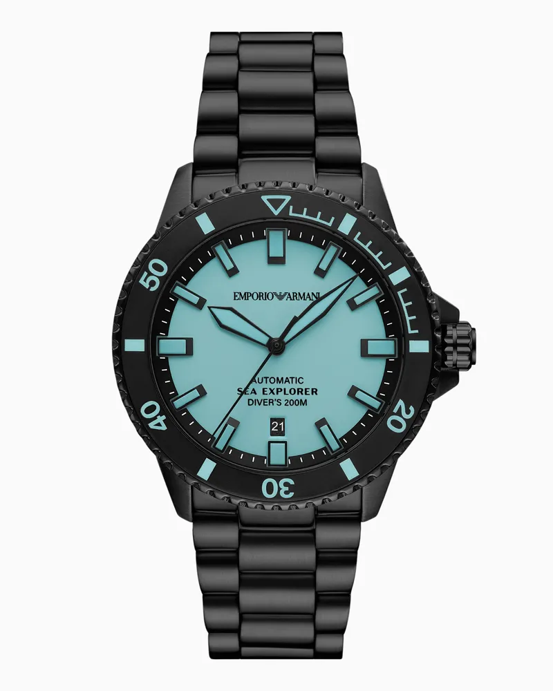 Emporio Armani Orologio automatico Sea Explorer in acciaio inossidabile nero Multicolore