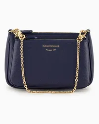 Emporio Armani OFFICIAL STORE Mini Bag Doppia A Tracolla Stampa Cervo Blu