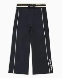 Emporio Armani OFFICIAL STORE Pantaloni Con Coulisse E Piping In Jersey Modal Blu