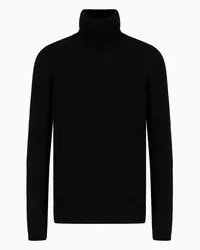 Emporio Armani OFFICIAL STORE Dolcevita In Puro Cashmere Nero